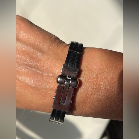 Men's Black and Silver Multi-Strand Bracelet - Picture 3 of 4